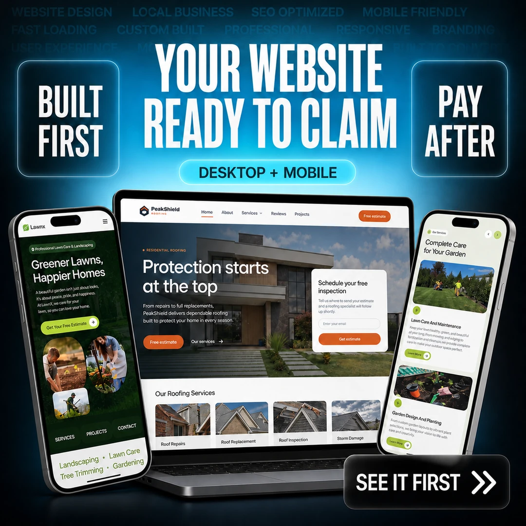Your website, ready to claim