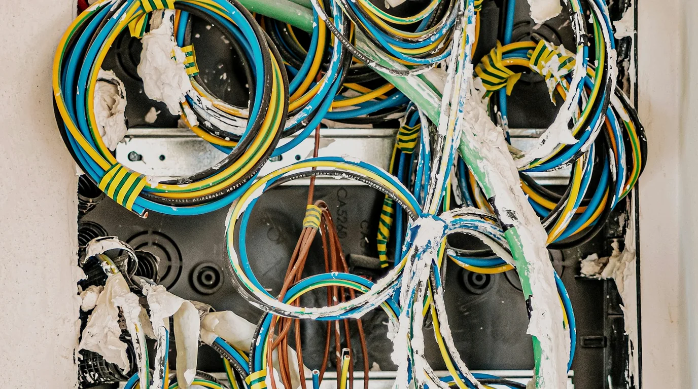 Detailed electrical wiring and cable work