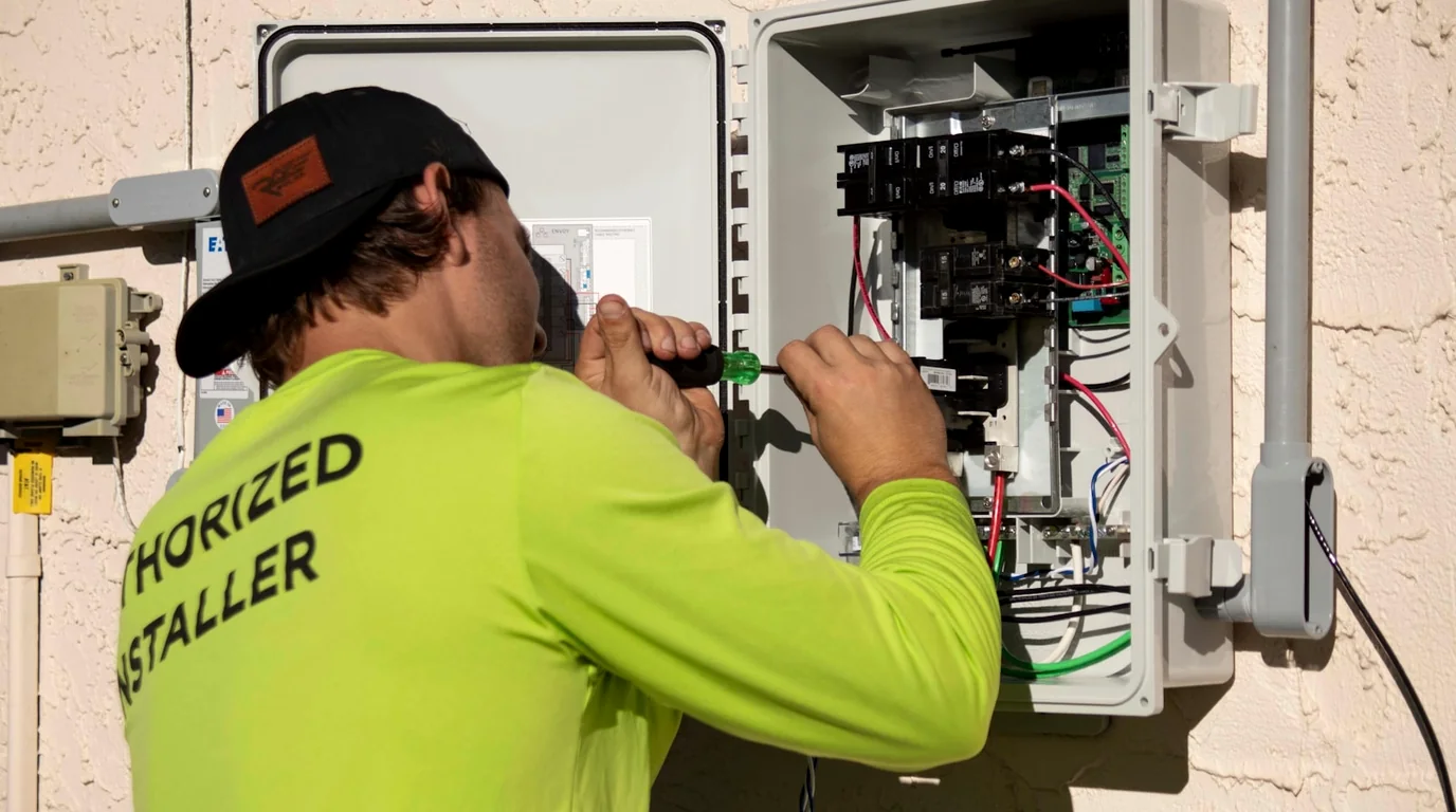 Professional outdoor electrical panel installation