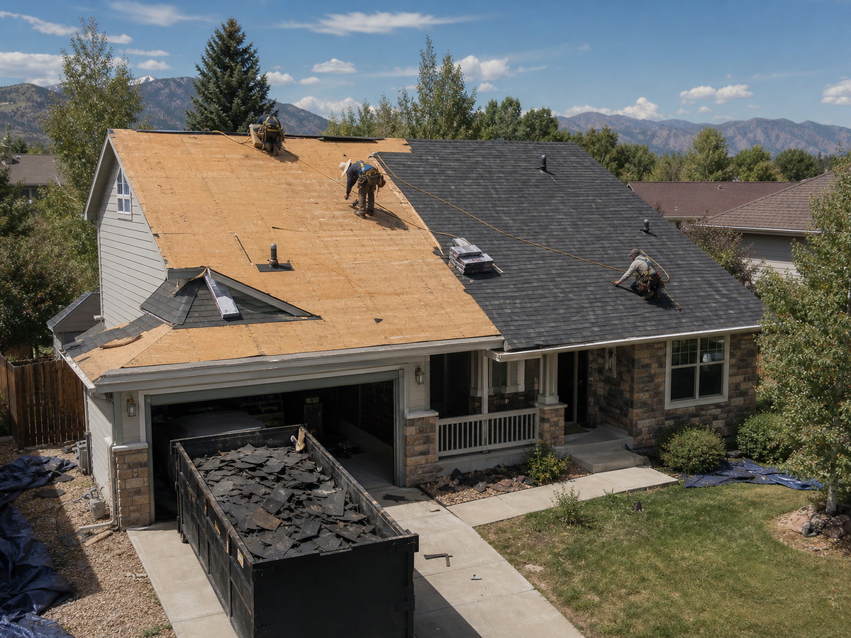 New architectural shingle roof replacement
