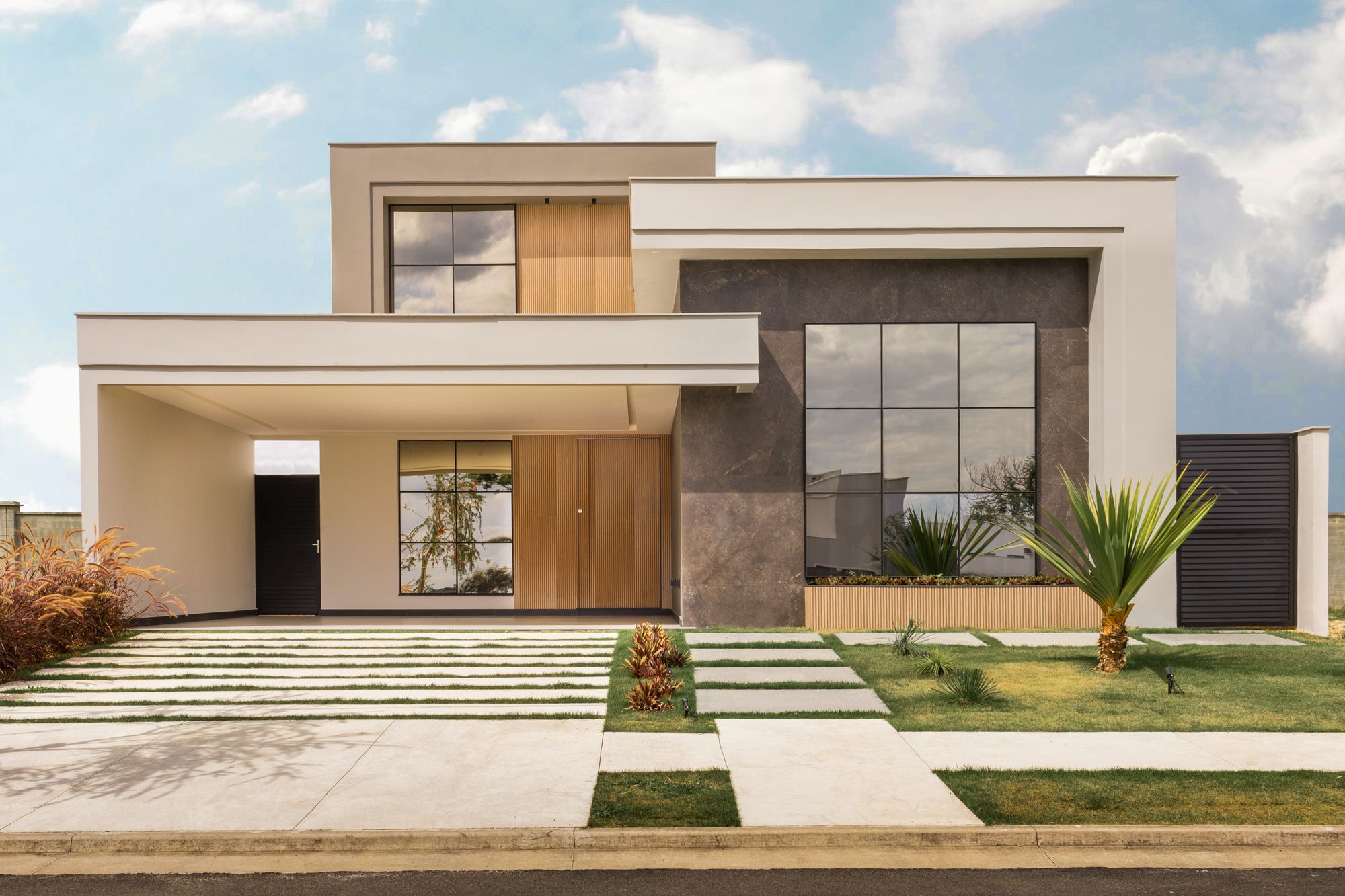 A modern home protected by a professionally installed roof